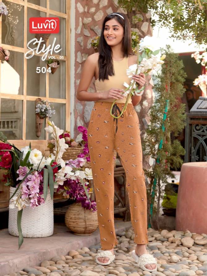 Luvit Style 5 Daily Wear Fancy Night Wear Pant Collection
